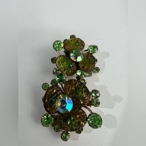 Vintage Jude Lee earrings with uranium crystals and lava rock